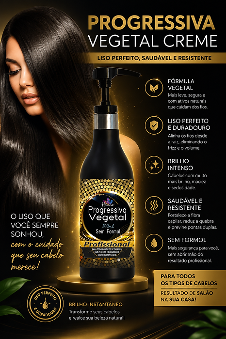 Progressiva Vegetal Havana — liso perfeito, saudável e resistente